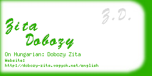 zita dobozy business card